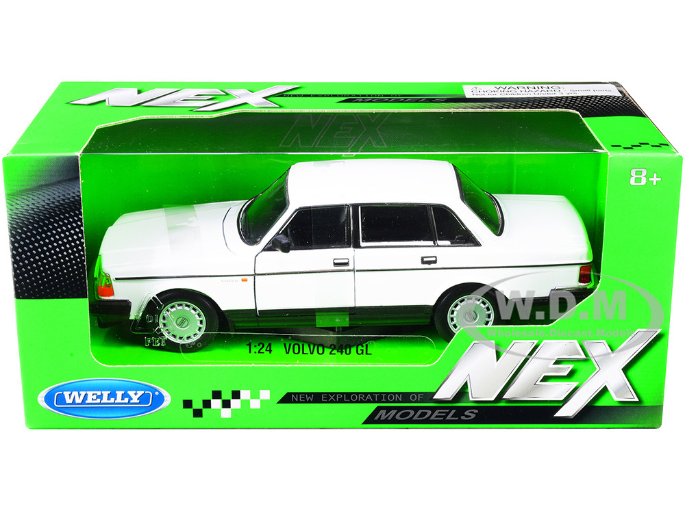 Volvo 240 GL White "NEX Models" 1/24 Diecast Model Car by Welly diecast model