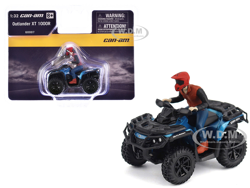 Can-Am Outlander XT 1000R ATV Oxford Blue Metallic with Driver Figure 1/32 Diecast Model by BRP Models diecast model