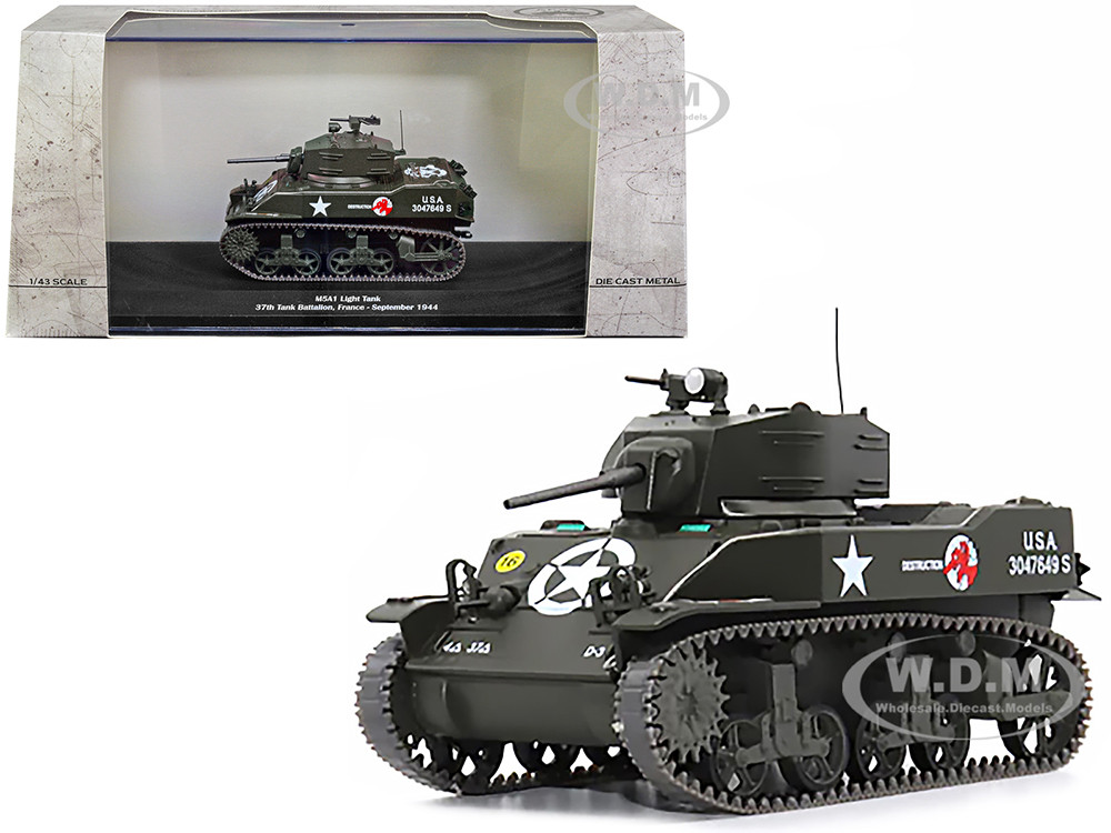 M5A1 Light Tank #16 "Destruction" "U.S.A. 37th Tank Battalion France, September 1944" 1/43 Diecast Model by AFVs of WWII diecast model