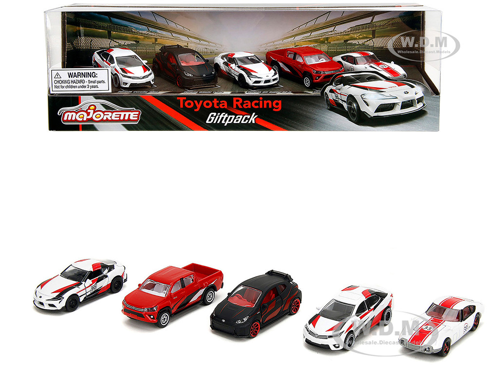 Toyota Racing Giftpack (2024) 5 piece Set 1/64 Diecast Model Cars by Majorette diecast model