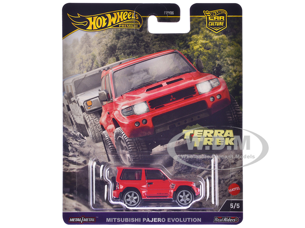 Mitsubishi Pajero Evolution RHD (Right Hand Drive) Red "Terra Trek" Series Diecast Model Car by Hot Wheels diecast model