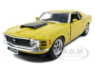 1970 Ford Mustang Boss 429 Yellow 1/24 Diecast Model Car by Motormax diecast model