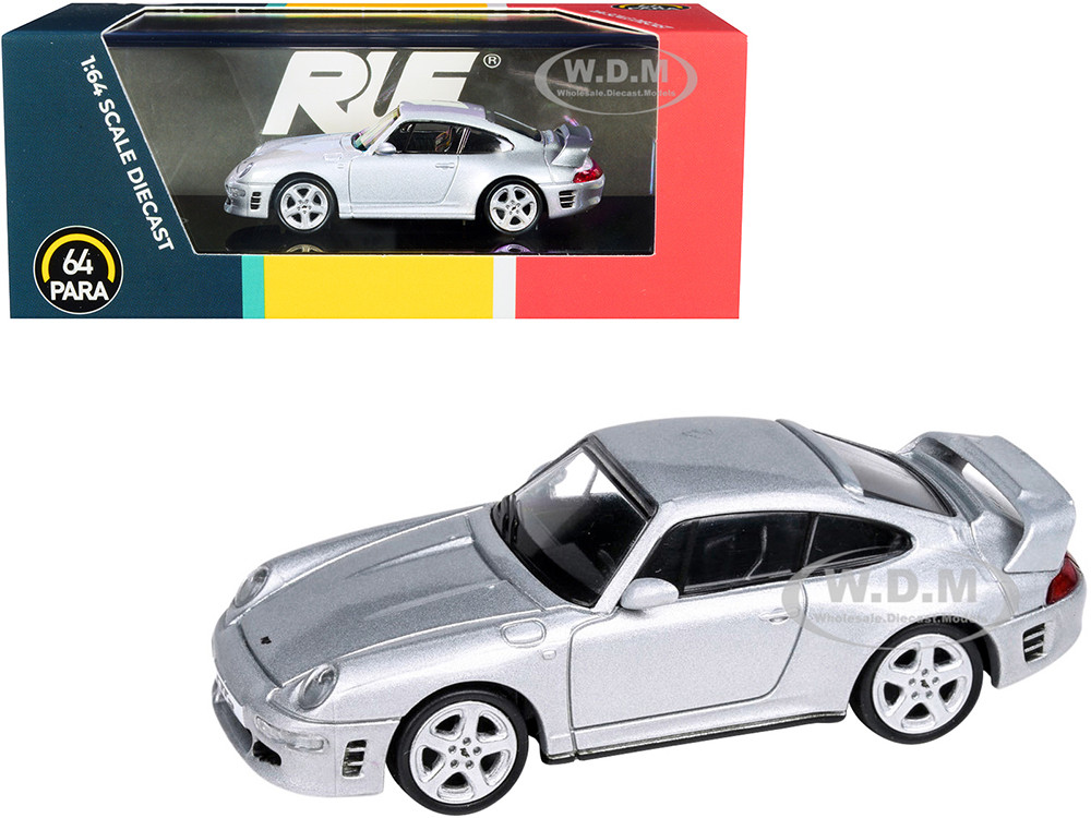 RUF CTR2 Silver Metallic 1/64 Diecast Model Car by Paragon Models diecast model