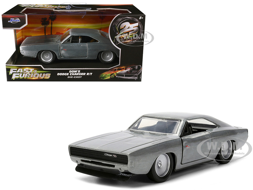 Dom's Dodge Charger R/T Raw Metal "Fast & Furious 7" (2015) Movie 1/32 Diecast Model Car by Jada diecast model