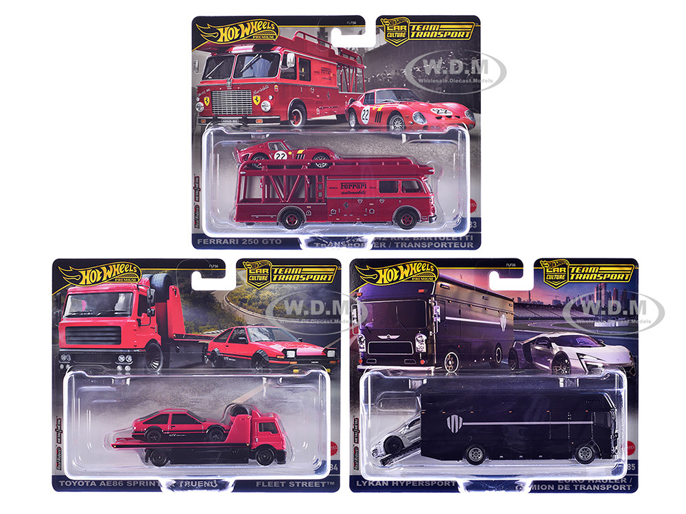 "Team Transport" 3 piece Set H 2025 "Car Culture" Series Diecast Model Cars by Hot Wheels diecast model