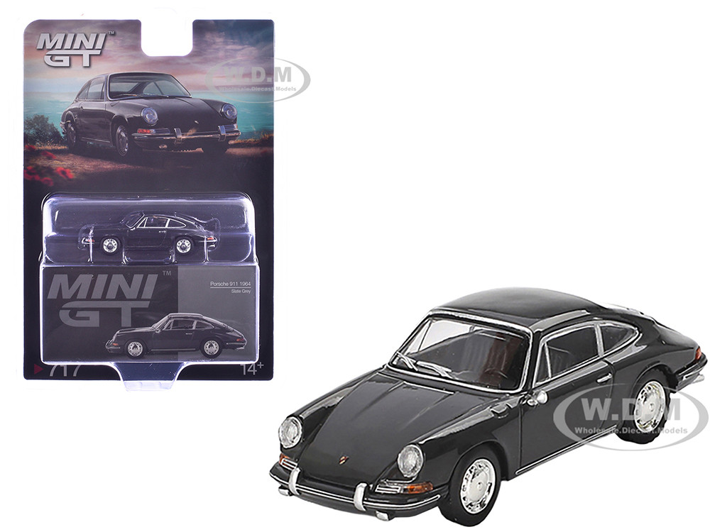 1964 Porsche 911 Slate Gray Limited Edition 1/64 Diecast Model Car by Mini GT diecast model