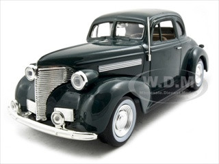 1939 Chevrolet Coupe Green 1/24 Diecast Model Car by Motormax diecast model