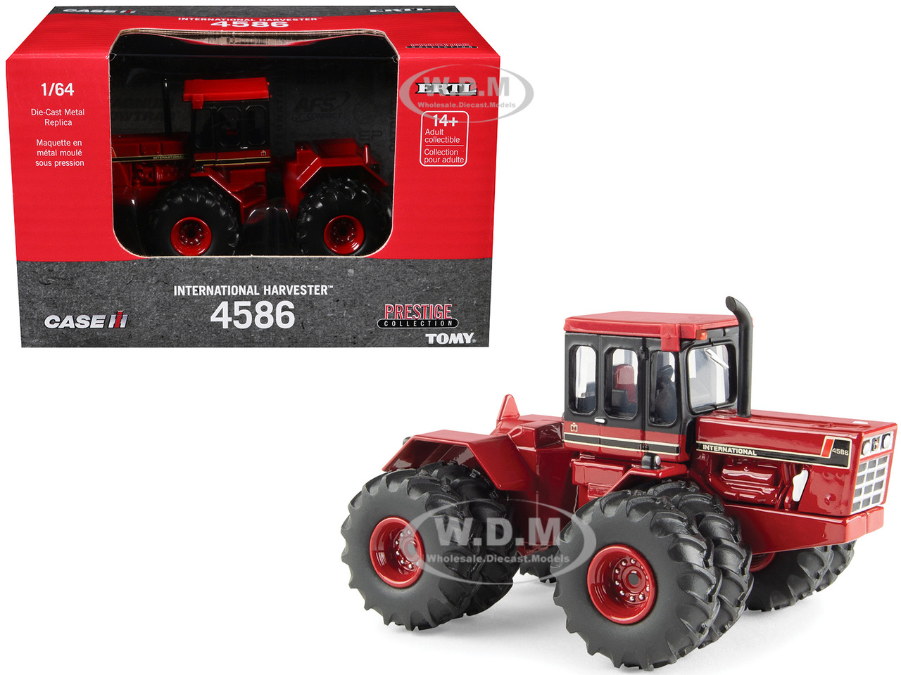 International Harvester 4586 Tractor with Dual Wheels Red "Prestige Collection" Series 1/64 Diecast Model by ERTL TOMY diecast model