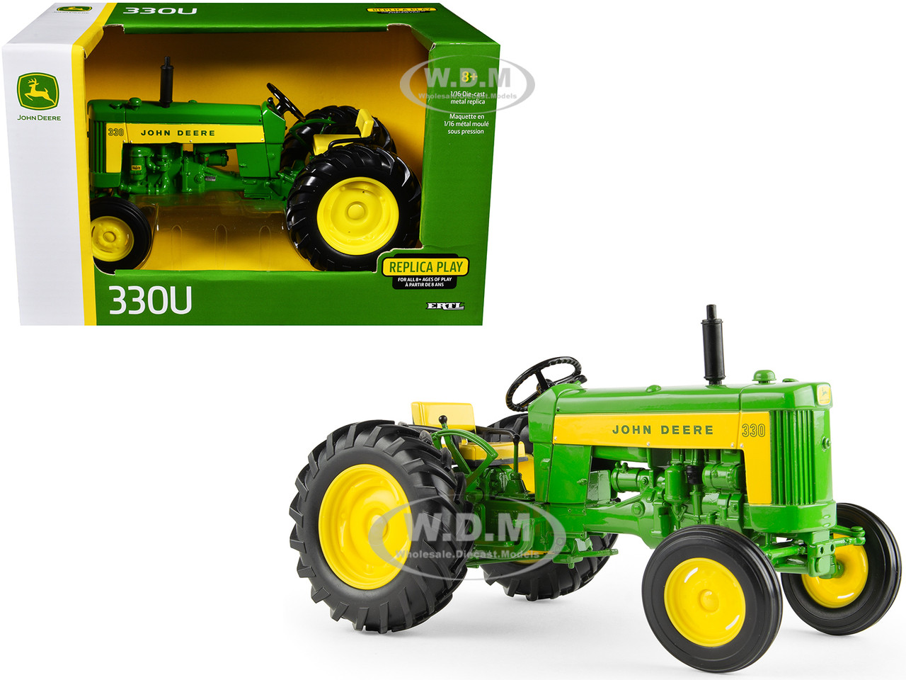 John Deere 330 Utility Tractor Green "Replica Play" Series 1/16 Diecast Model by ERTL TOMY diecast model