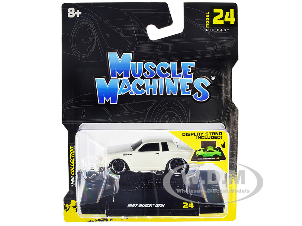 1987 Buick GNX Pearl White 1/64 Diecast Model Car by Muscle Machines diecast model