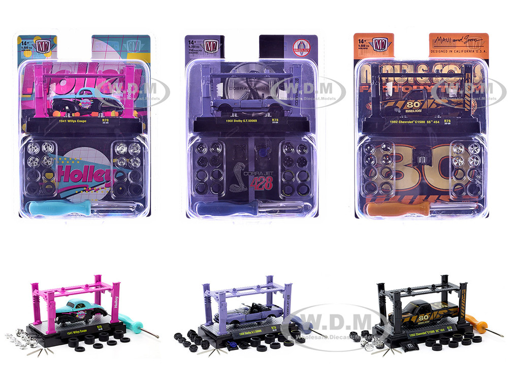 Model Kit 3 piece Car Set Release 78 Limited Edition to 9600 pieces Worldwide 1/64 Diecast Model Cars by M2 Machines diecast model