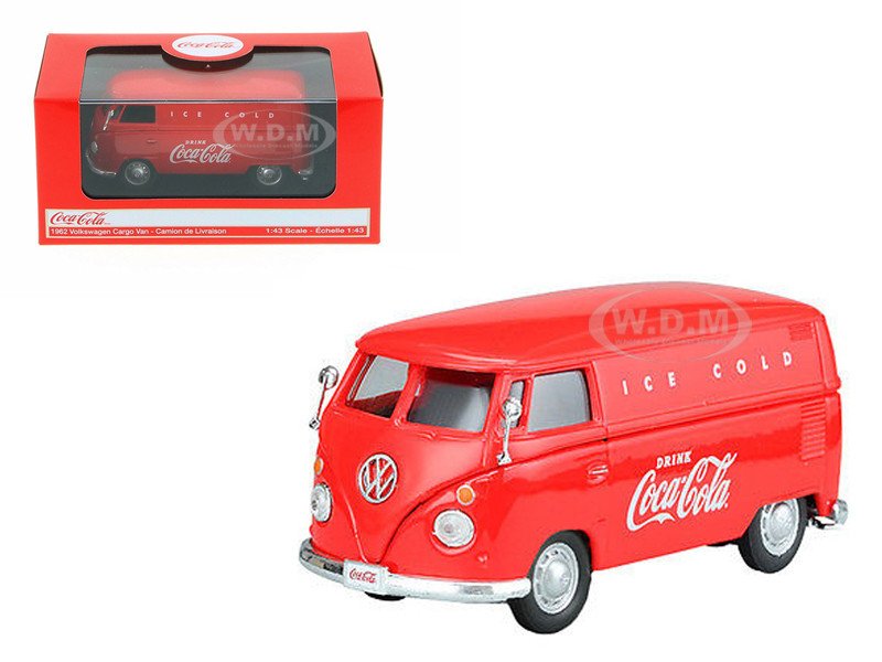 1962 Volkswagen Coca Cola Cargo Van Red 1/43 Diecast Model by Motor City Classics diecast model