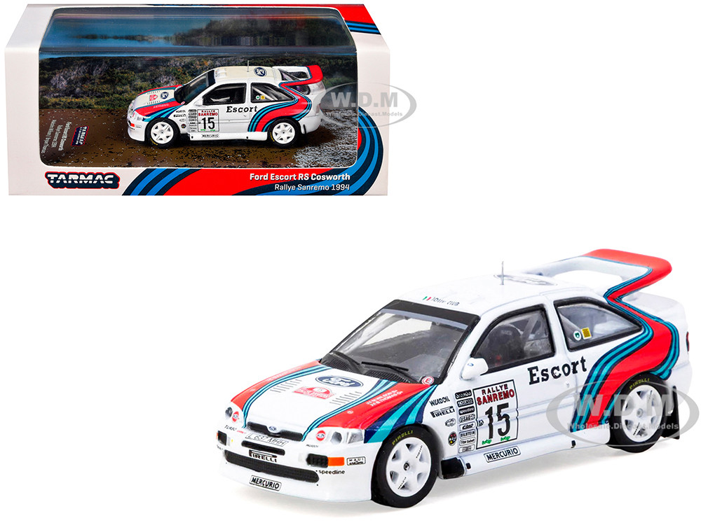 Ford Escort RS Cosworth WRC #15 Malcolm Wilson - Bryan Thomas "Rallye Sanremo" (1994) "Hobby64" Series 1/64 Diecast Model Car by Tarmac Works diecast model