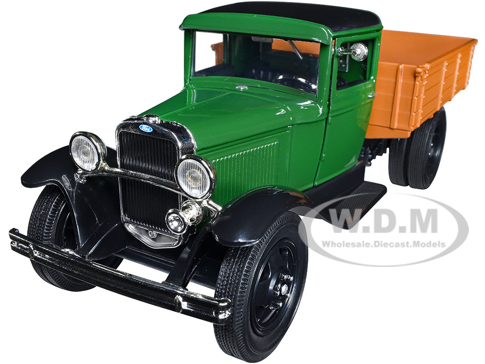 1931 Ford Model AA Pickup Truck Dark Green and Black "Platinum Collection" Series 1/24 Diecast Model Car by Motormax diecast model