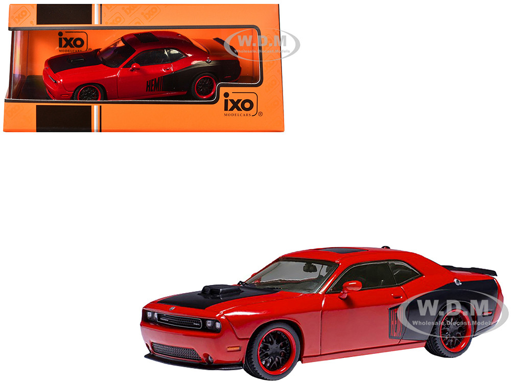 2009 Dodge Challenger SRT8 Red with Black Accents 1/43 Diecast Model by IXO Models diecast model