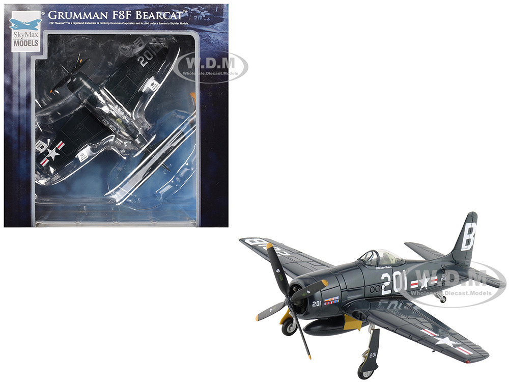 Grumman F8F-2P Bearcats Fighter Aircraft "121714, Duxford (Restored Plane)" (2014) United States Navy "SkyMax Flying Heroes" Series 1/72 Diecast Model by Hobby Master diecast model