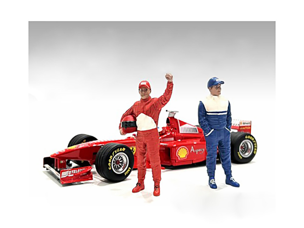 "Racing Legends" 90's Set of 2 Diecast Figures for 1/43 Scale Models by American Diorama diecast model