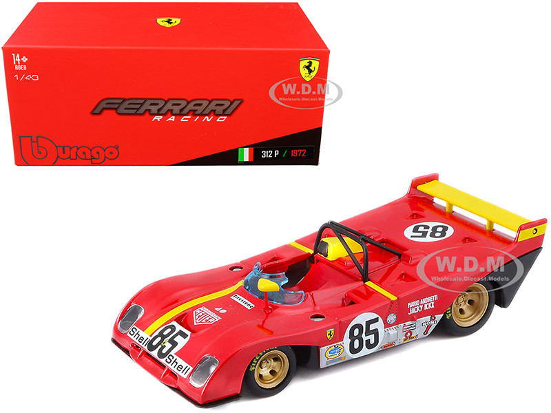 Ferrari 312P #85 Jacky Ickx - Mario Andretti 6 Hours of Watkins Glen (1972) 1/43 Diecast Model Car by Bburago diecast model