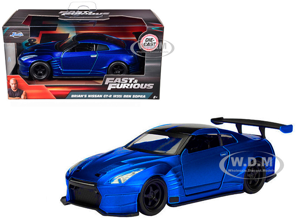 Brian's 2009 Nissan GTR R35 Blue Ben Sopra "Fast & Furious" Movie 1/32 Diecast Model Car  by Jada diecast model