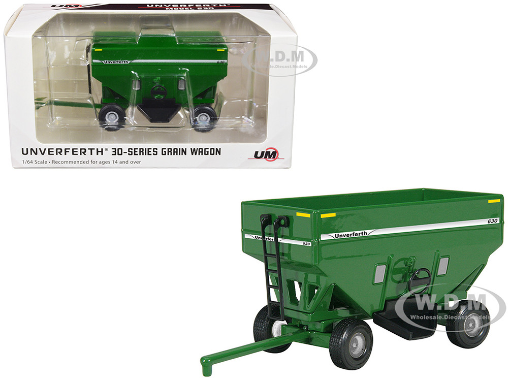 Unverferth 630 Grain Wagon Green 1/64 Diecast Model by SpecCast diecast model