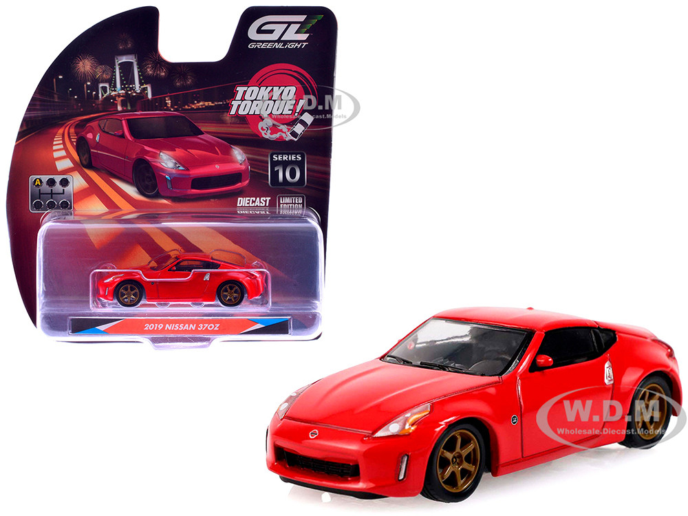 2019 Nissan 370Z Coupe Red "Tokyo Torque" Series 10 1/64 Diecast Model Car by Greenlight diecast model