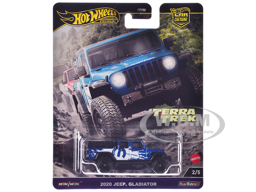 2020 Jeep Gladiator Pickup Truck Blue Metallic "MOPAR" "Terra Trek" Series Diecast Model Car by Hot Wheels diecast model