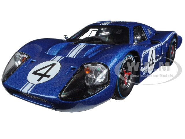 Ford GT MK IV #4 Blue L. Ruby - D. Hulme 24 Hours of Le Mans (1967) 1/18 Diecast Model Car by Shelby Collectibles diecast model