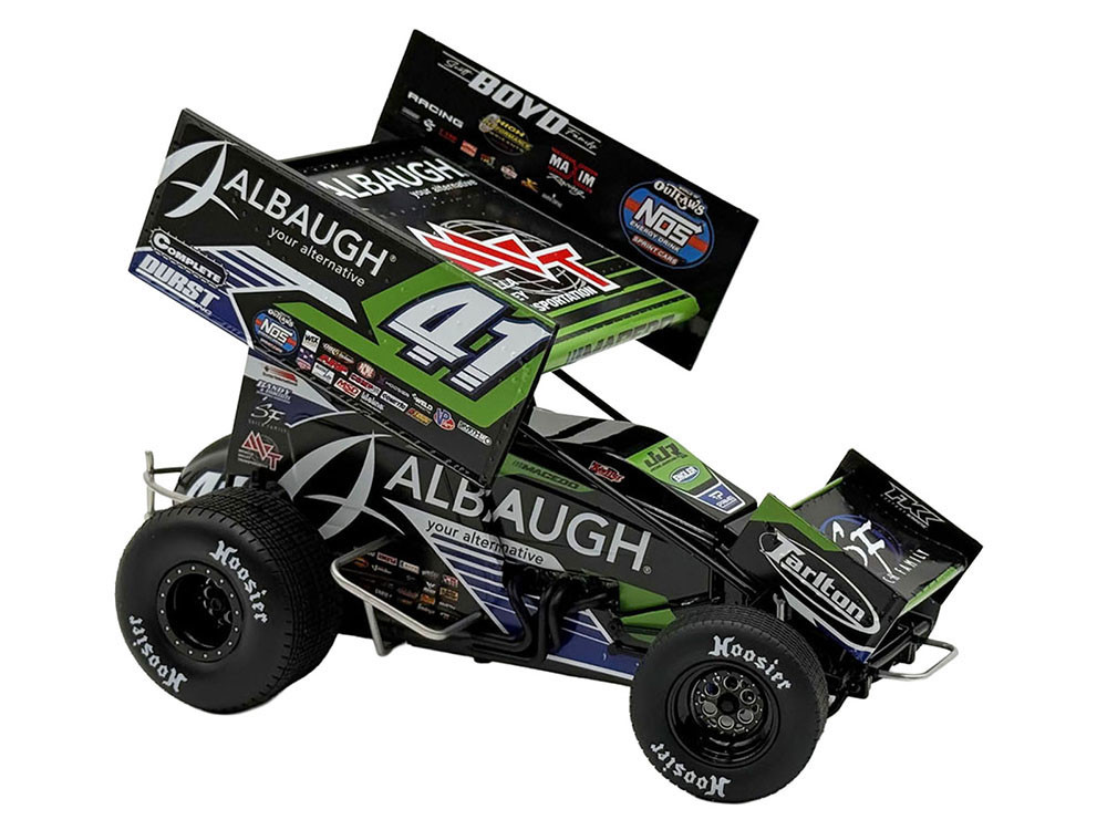 Winged Sprint Car #41 Carson Macedo "Albaugh" Jason Johnson Racing (2026) 1/18 Diecast Model Car by ACME diecast model
