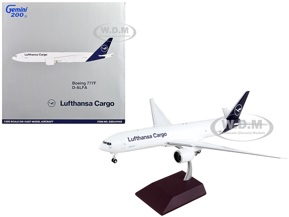 Boeing 777F Commercial Aircraft "Lufthansa Cargo" White with Blue Tail "Gemini 200" Series 1/200 Diecast Model Airplane by GeminiJets diecast model