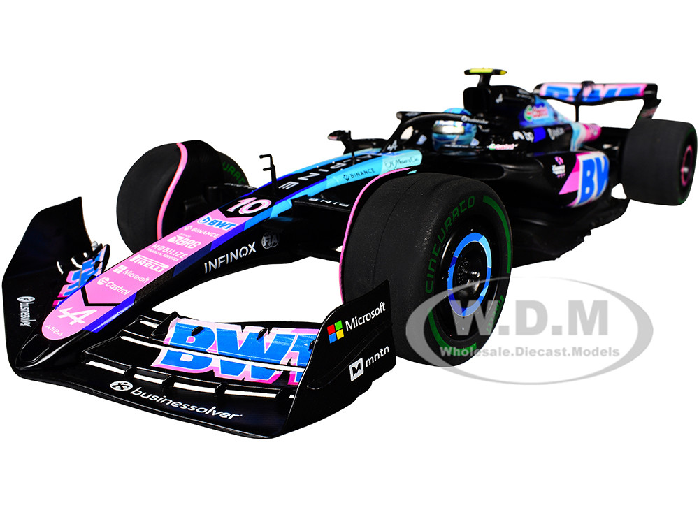 Alpine A524 #10 Pierre Gasly "BWT" 3rd Place Formula One F1 "Sao Paulo GP" (2024) "Competition" Series 1/18 Diecast Model Car by Solido diecast model