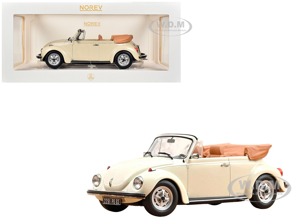 1972 Volkswagen 1303 Beetle Cabriolet Cream White 1/18 Diecast Model Car by Norev diecast model