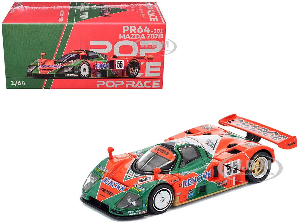 Mazda 787B #55 Johnny Herbert - Volker Weidler - Bertrand Gachot "Mazdaspeed" Winner "24 Hours of Le Mans" (1991) 1/64 Diecast Model Car by Pop Race diecast model