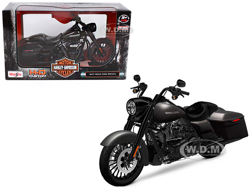 2017 Harley-Davidson King Road Special Black 1/12 Diecast Motorcycle Model by Maisto diecast model