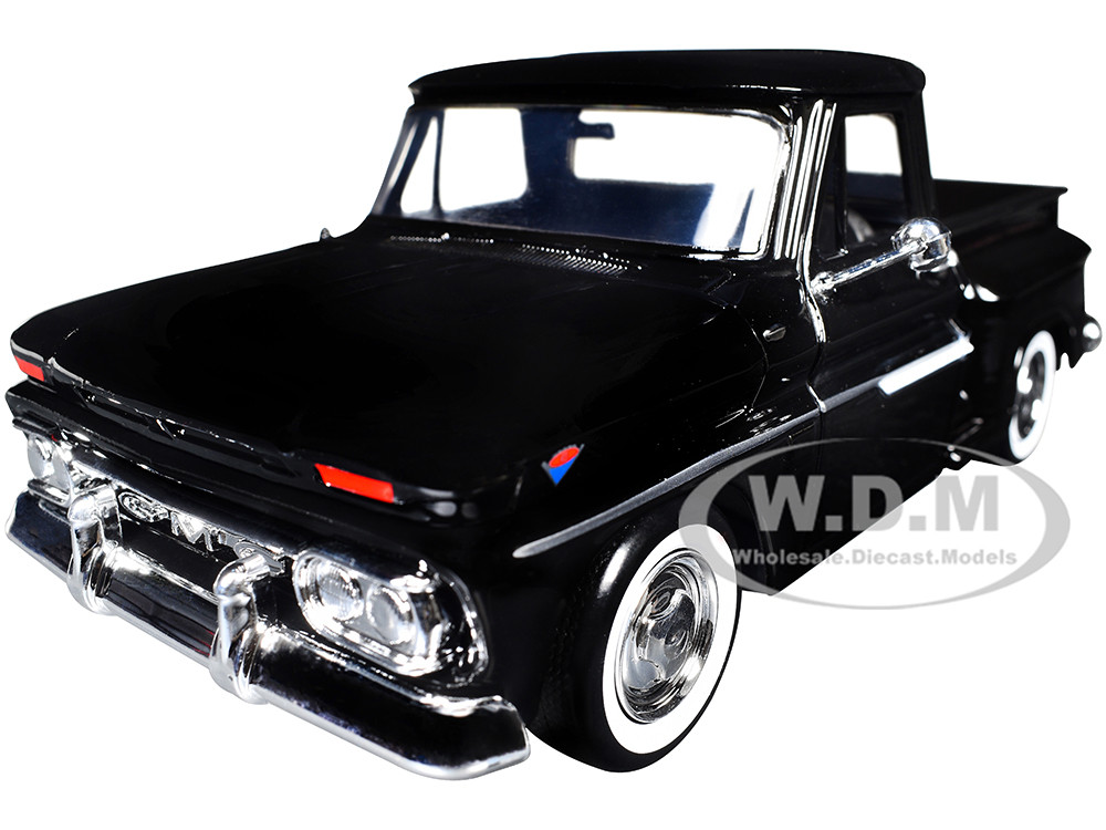 1966 GMC C1000 Fenderside Pickup Truck Black "Timeless Legends" Series 1/24 Diecast Model Car by Motormax diecast model