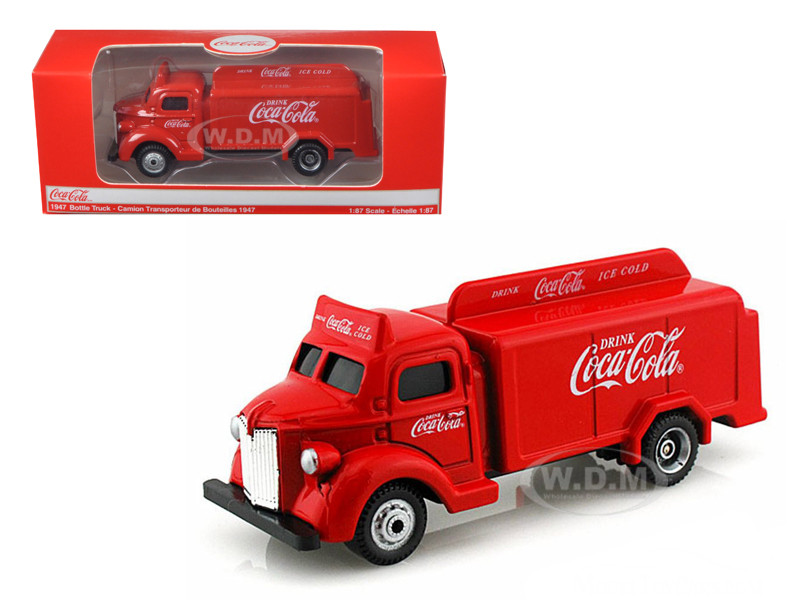 1947 Coca Cola Delivery Bottle Truck Red 1/87 Diecast Model by Motor City Classics diecast model