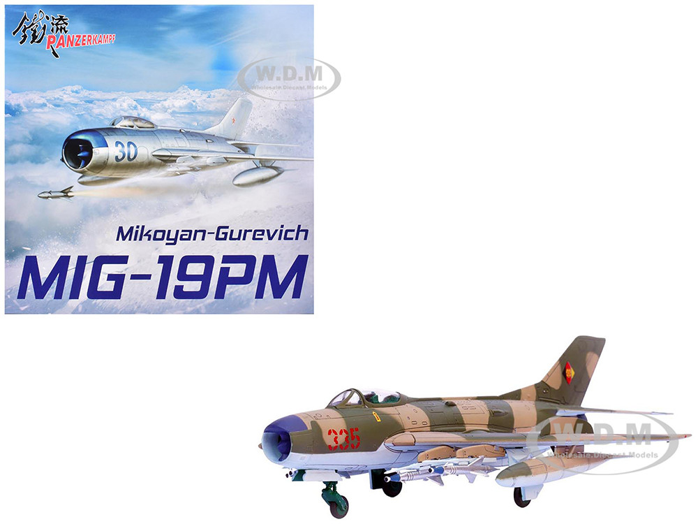 Mikoyan-Gurevich MiG-19PM Farmer-E Fighter Aircraft "Red 335" East German Air Force 1/72 Diecast Model by Panzerkampf diecast model