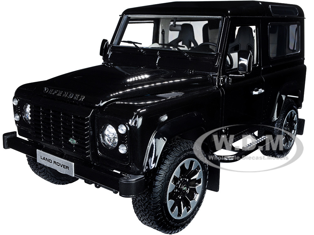 Land Rover Defender 90 Works V8 Black "70th Edition" 1/18 Diecast Model Car by LCD Models diecast model