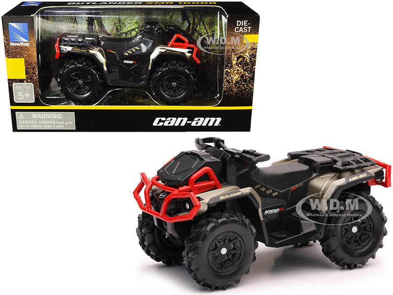 Can-Am Outlander XMR 1000R ATV Black and Gold Diecast Model by New Ray diecast model