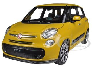 2013 Fiat 500L Yellow 1/24 Diecast Car Model by Welly diecast model