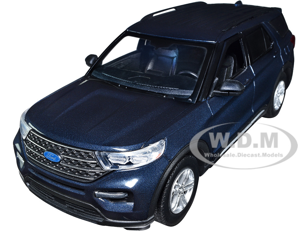 2022 Ford Explorer XLT Dark Blue Metallic "Timeless Legends" Series 1/24 Diecast Model Car by Motormax diecast model