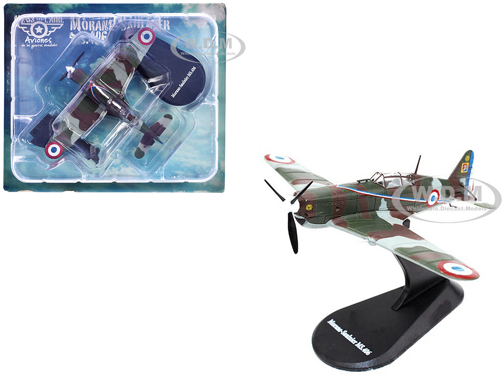 Morane-Saulnier MS.406 Fighter Aircraft "3/4 Escadrille, GC II/3" Armee de l'Air (French Air Force) (1940) "Planes of World War II" Series 1/72 Diecast Model Airplane by Luppa diecast model