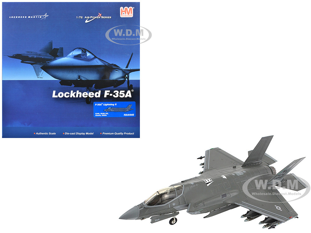 Lockheed Martin F-35A Lightning II Aircraft "5345, 354th Operations Group, Eielson Air Force Base, Alaska" (2020s) United States Air Force "Air Power Series" 1/72 Diecast Model by Hobby Master diecast model