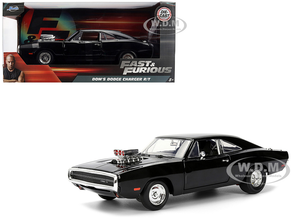 Dom's 1970 Dodge Charger R/T Black "F9" (2021) Movie "Fast & Furious" Series 1/24 Diecast Model Car by Jada diecast model