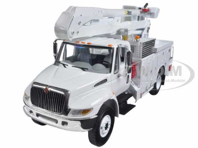 International DuraStar Utility Bucket Truck "Altec" White 1/34 Diecast Model by First Gear diecast model