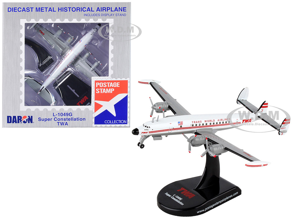 Lockheed L-1049G Super Constellation Commercial Aircraft "Trans World Airlines (TWA)" 1/300 Diecast Model Airplane by Postage Stamp diecast model