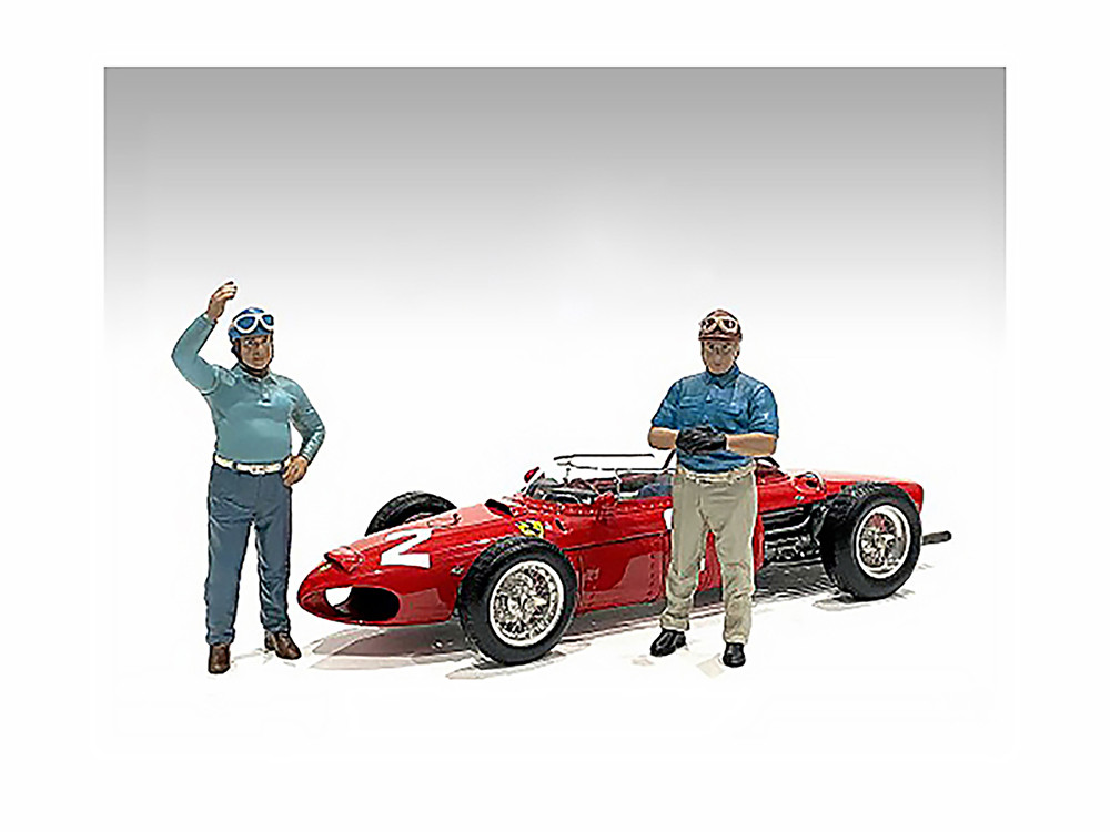 "Racing Legends" 50's Set of 2 Diecast Figures for 1/43 Scale Models by American Diorama diecast model