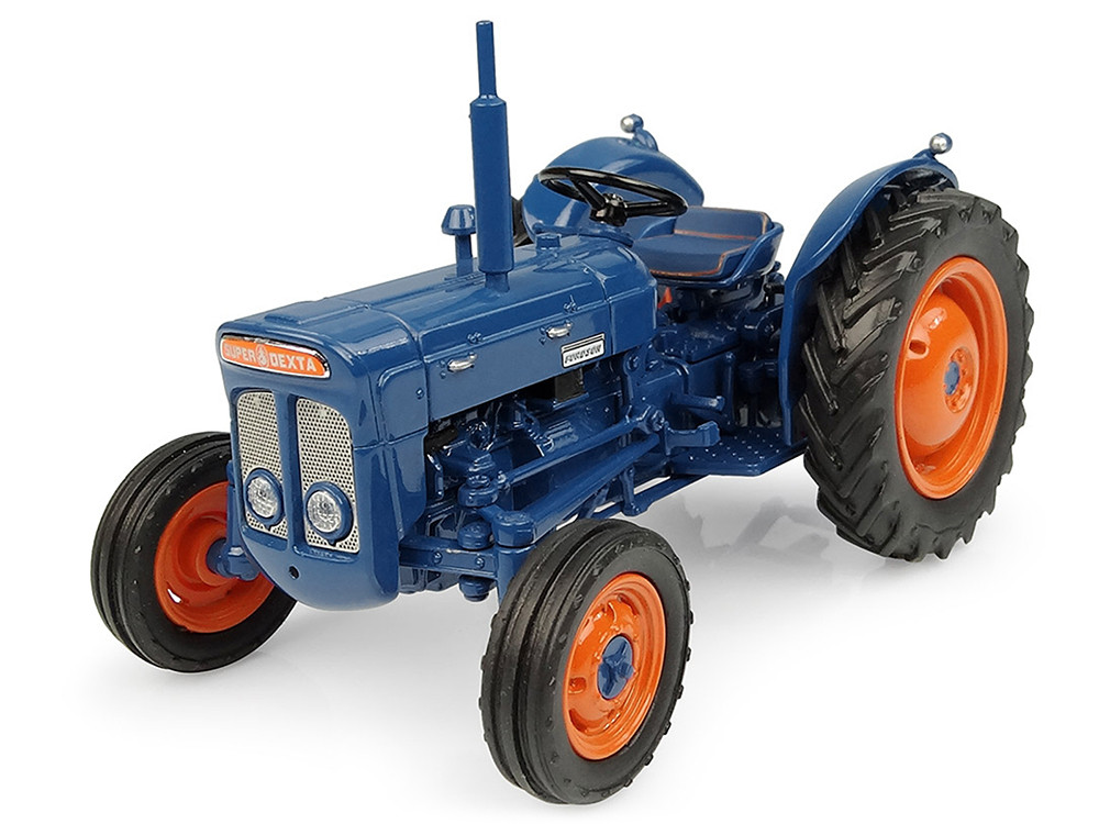 1962 Fordson Super Dexta Tractor Blue 1/32 Diecast Model by Universal Hobbies diecast model