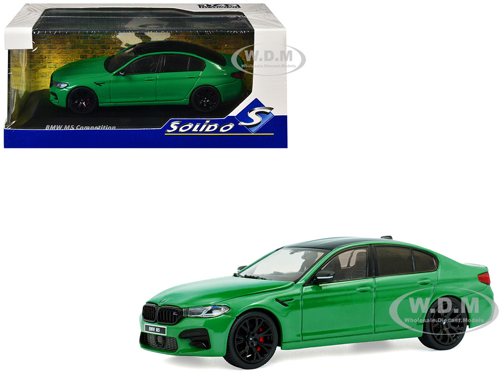 2022 BMW M5 Competition Signal Green with Black Top 1/43 Diecast Model Car by Solido diecast model