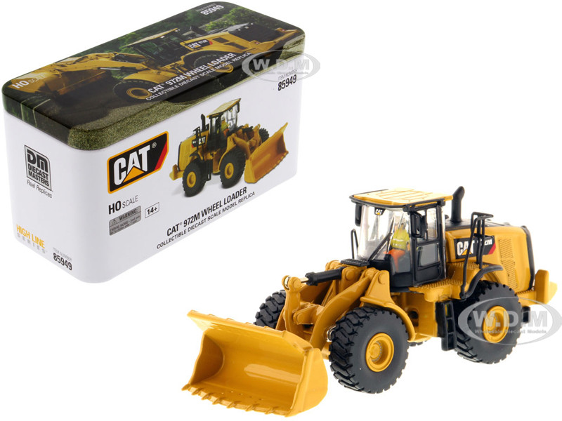 CAT Caterpillar 972M Wheel Loader with Operator "High Line" Series 1/87 (HO) Diecast Model by Diecast Masters diecast model