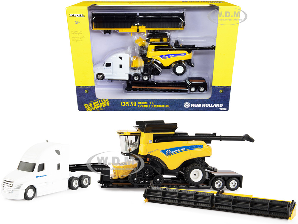 New Holland Hauling Set of 4 pieces 1/64 Diecast Models by ERTL TOMY diecast model